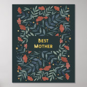 最高の母魔法のヴィンテージガーデンマザーズデイ 箔ポスター (正面)