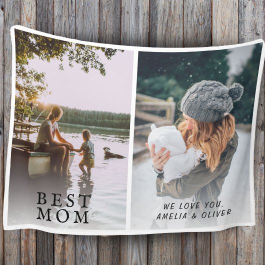 最高の母2カスタム枚コラージュ母 フリースブランケット