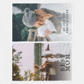 最高の母2カスタム枚コラージュ母 フリースブランケット (正面)