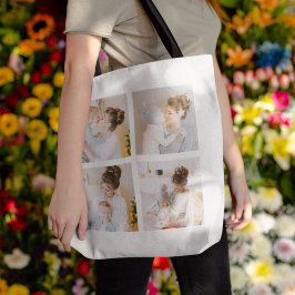 最高の母4枚フォトコラージュ オーダーメイド トートバッグ