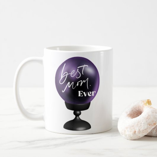 最高の母 |おもしろいパープルクリスタルボール コーヒーマグカップ (ドーナツ)