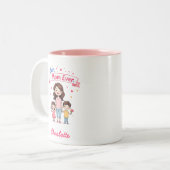 最高の母 | かわいいパーソナライズされた母 ツートーンマグカップ (正面左)
