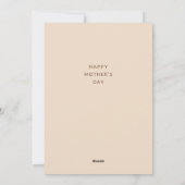 最高の母。かわいいフローラガーデンレタリングママの日 シーズンカード (裏面)