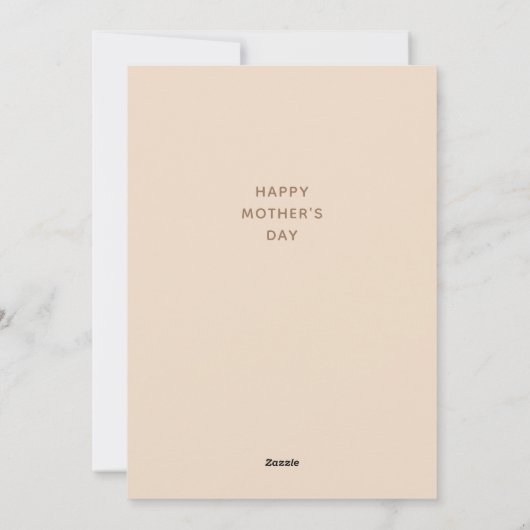 最高の母。かわいいフローラガーデンレタリングママの日 シーズンカード (裏面)