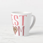 最高の母 |かわいい1フォトハッピーマザーズの日 カフェラテマグ (右アングル)