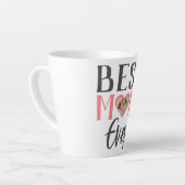 最高の母 |かわいい1フォトハッピーマザーズの日 カフェラテマグ (左アングル)