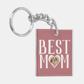 最高の母 |かわいい1フォトハッピーマザーズの日 キーホルダー (正面左)