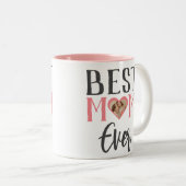 最高の母 |かわいい1フォトハッピーマザーズの日 ツートーンマグカップ (正面右)