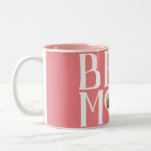 最高の母 |かわいい1フォトハッピーマザーズの日 ツートーンマグカップ (左)