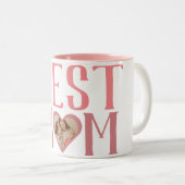 最高の母 |かわいい1フォトハッピーマザーズの日 ツートーンマグカップ (正面右)