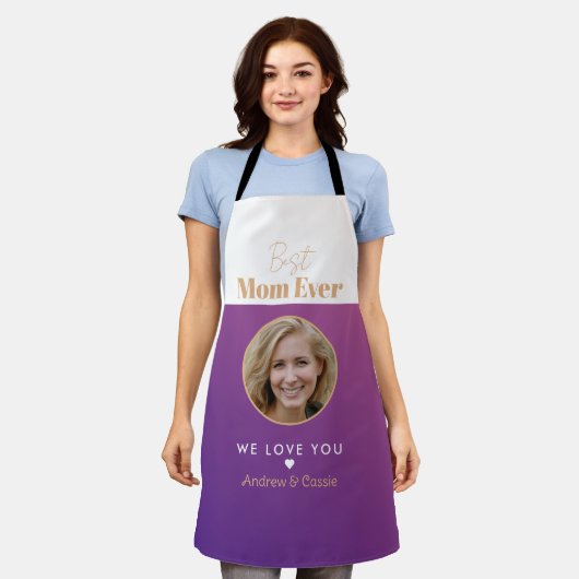 最高の母 エプロン (着用した状態)