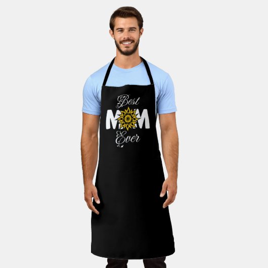 最高の母 エプロン (着用した状態)
