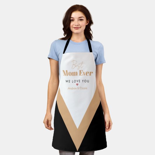 最高の母 エプロン (着用した状態)