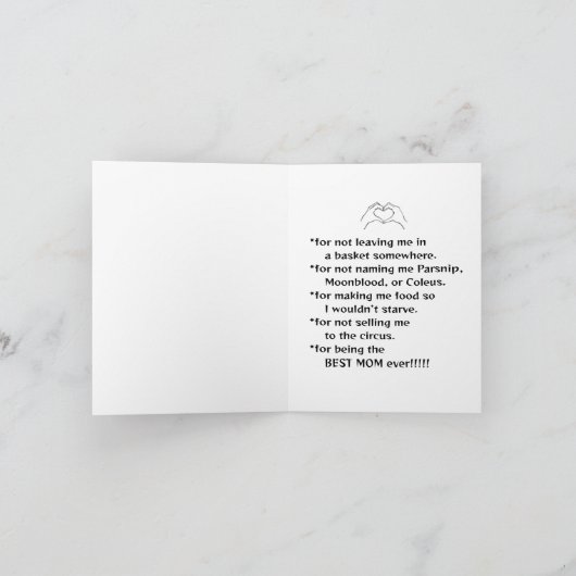 最高の母 カード (内部)