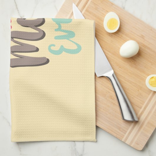 最高の母 キッチンタオル (四つ折り)