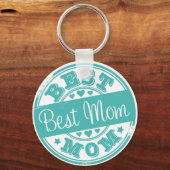最高の母 – ゴム印効果 –  キーホルダー (正面)