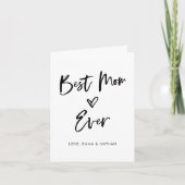 最高の母 | シンプルスクリプカジュアルトとハート シーズンカード (正面)