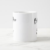 最高の母 | シンプルスクリプカジュアルトとハート ジャンボコーヒーマグカップ (正面)