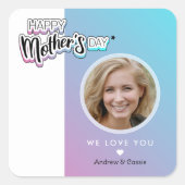 最高の母 スクエアシール (正面)