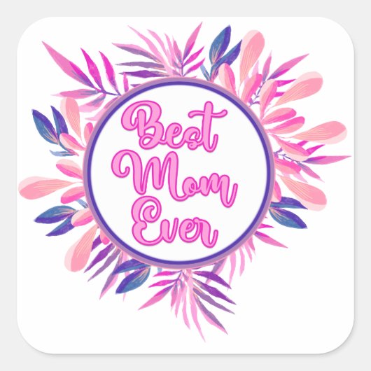 最高の母 スクエアシール (正面)