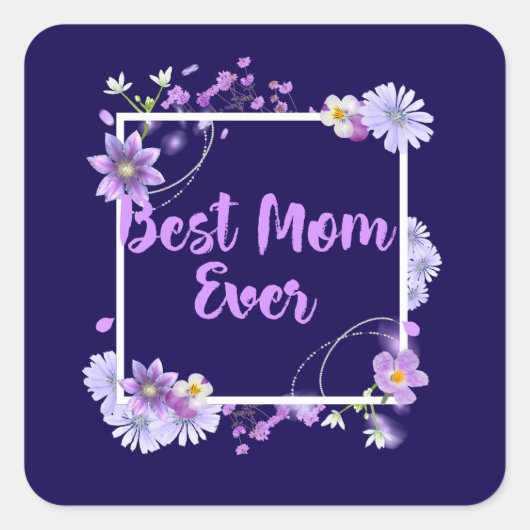 最高の母 スクエアシール (正面)