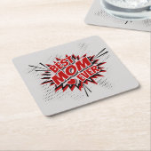 最高の母 スクエアペーパーコースター (アングル)