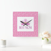 最高の母 スクエア壁時計 (ホーム)