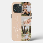 最高の母 スクリプトデザイン 母の日 3枚フォトコラージュ Case-Mate iPhoneケース (裏面)