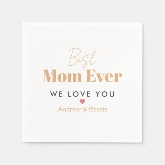 最高の母 スタンダードカクテルナプキン (正面)