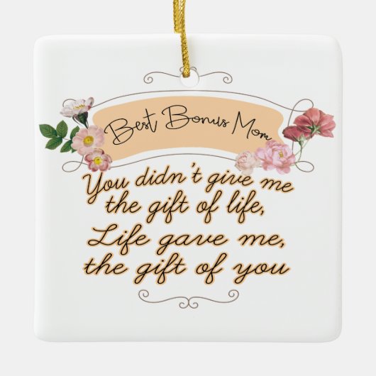 最高の母 セラミックオーナメント (正面)