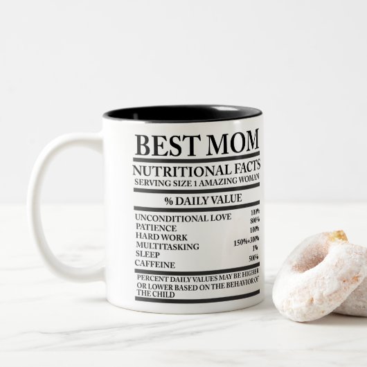 最高の母 ツートーンマグカップ (ドーナツ)