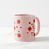 最高の母 – デイジーとケシカスタムス マグカップ (正面右)