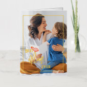 最高の母 |フォトマザーのDay Foil Card 箔グリーティングカード (正面)