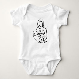 最高の母 ベビーボディスーツ