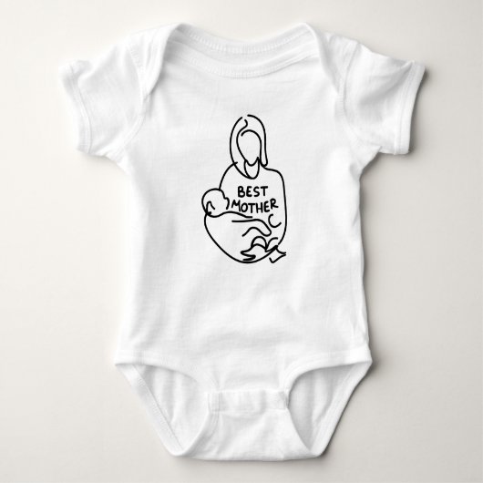 最高の母 ベビーボディスーツ (正面)
