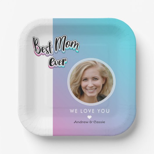 最高の母 ペーパープレート (正面)