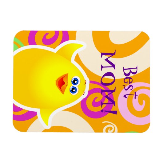 最高の母! マグネット (横)