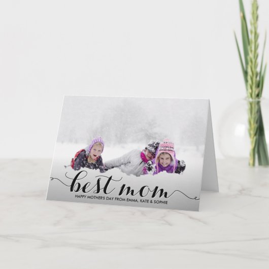 最高の母 |モダン書道マザーズデイカード カード (正面)