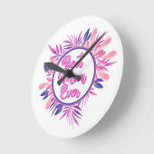 最高の母 ラウンド壁時計 (傾斜)