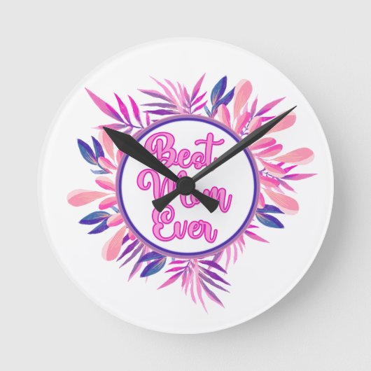 最高の母 ラウンド壁時計 (正面)