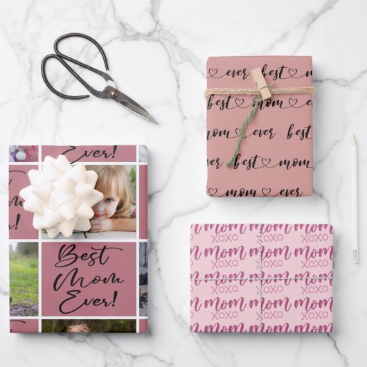 最高の母 ラッピングペーパーシート (正面)