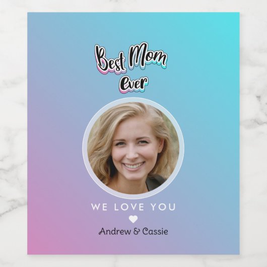 最高の母 ワインラベル (シングルラベル)