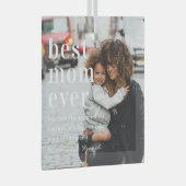 最高の母 |引用文と写真ギフト ガラスオーナメント (正面右)