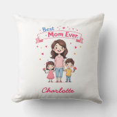 最高の母 | 感傷的パーソナライズされた母 クッション (正面)