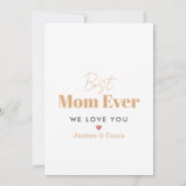 最高の母 招待状 (裏面)