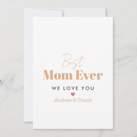 最高の母 招待状 (裏面)