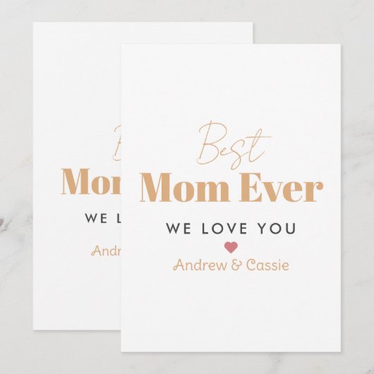 最高の母 招待状 (正面/裏面)