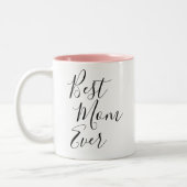 最高の母 |母の日2トーンのコーヒーマグ ツートーンマグカップ (左)