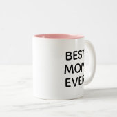 最高の母 |母の日2トーンのコーヒーマグ ツートーンマグカップ (正面右)