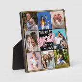 最高の母 |母の日8写真コラージュ フォトプラーク (正面)